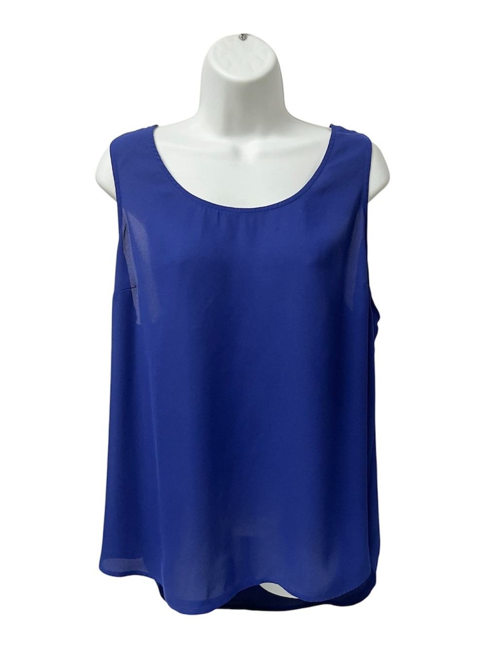 DR2 Royal Blue Chiffon Tank Top XL lightweight  summer